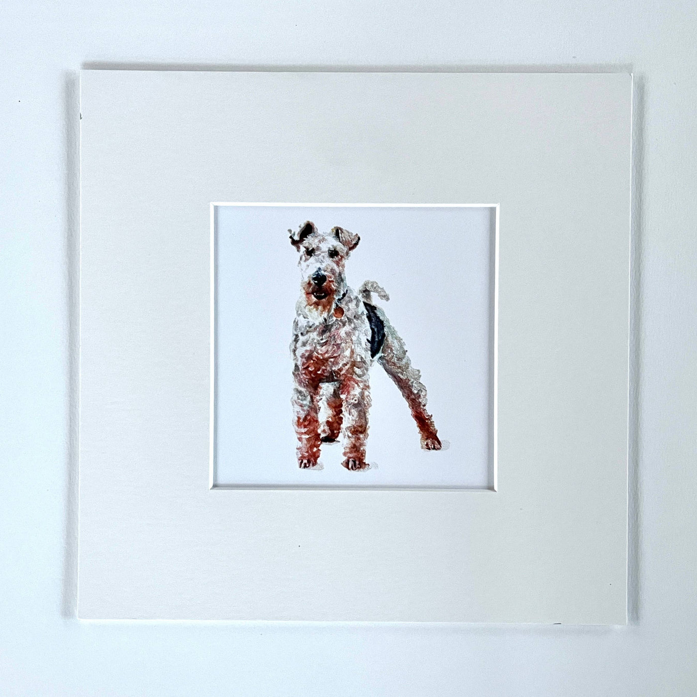 Susel & Co Fox Terrier - Quadratischer Kunstdruck