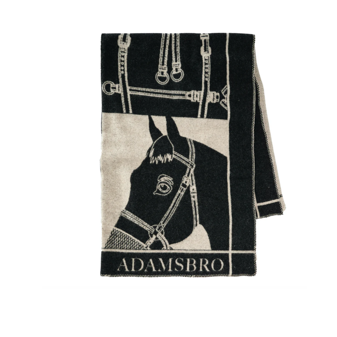 ADAMSBRO Wohndecke MERINO HERITAGE SCHWARZ