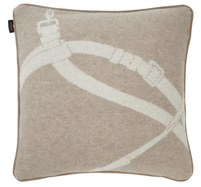 Wool-cashmere cushion EQUESTRIAN CAMEL