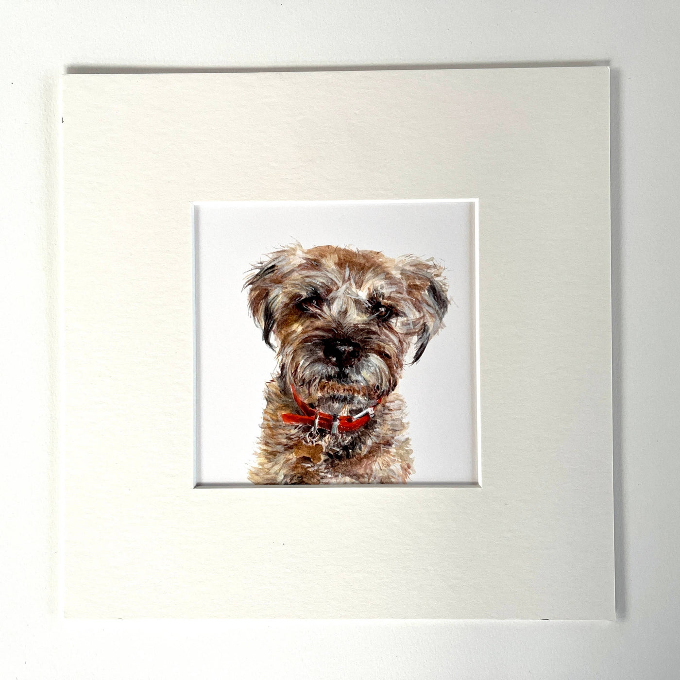 Susel & Co Border Terrier - Quadratischer Kunstdruck