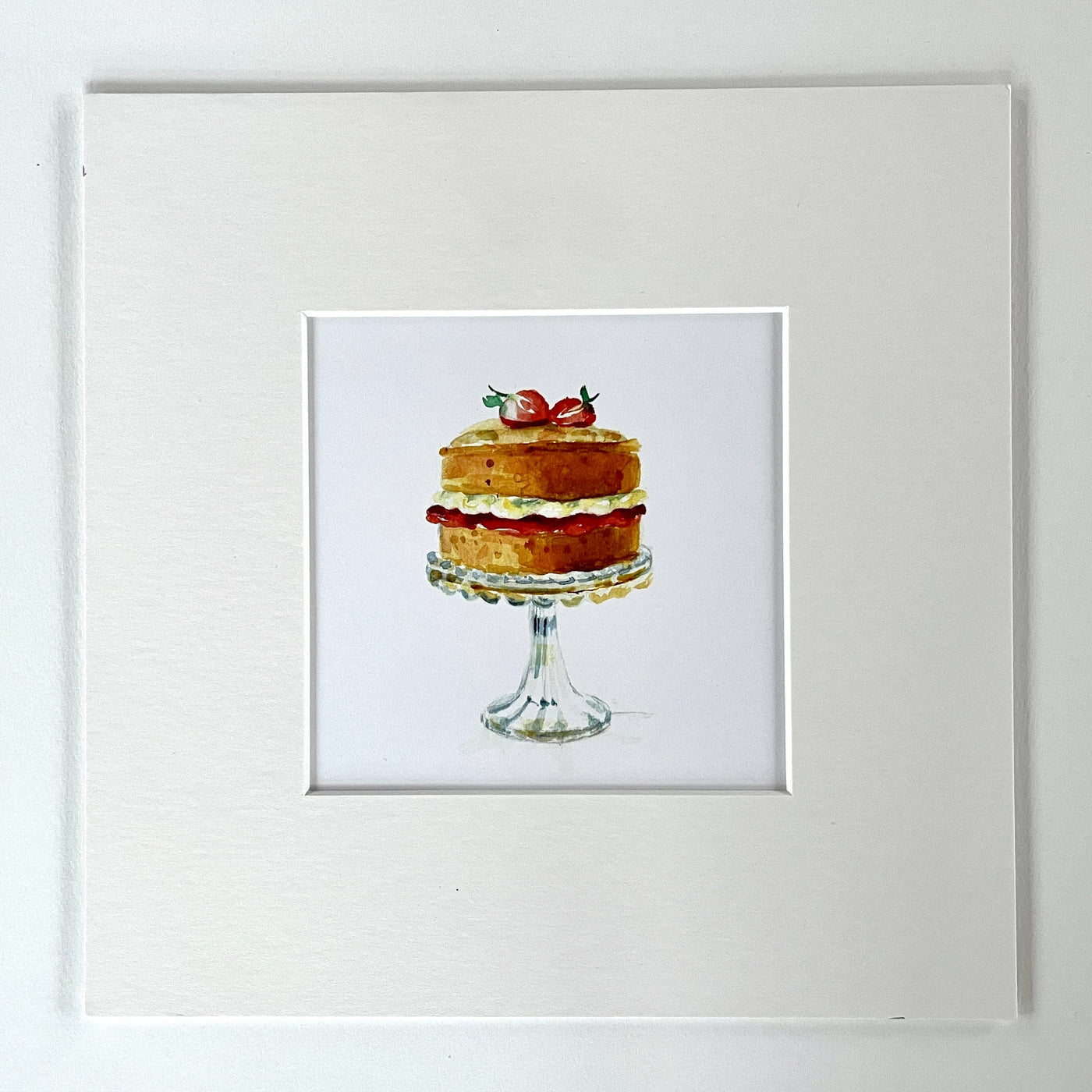 Susel & Co Victoria Sponge Cake - Quadratischer Kunstdruck